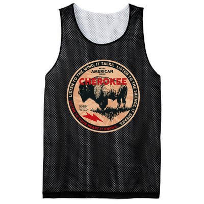 Cherokee Native American Indian Born Freedom Wild Buffalo Mesh Reversible Basketball Jersey Tank