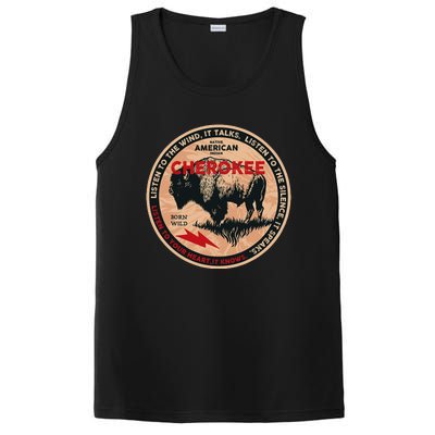 Cherokee Native American Indian Born Freedom Wild Buffalo PosiCharge Competitor Tank