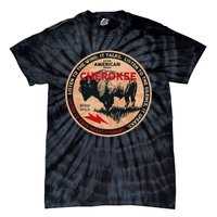 Cherokee Native American Indian Born Freedom Wild Buffalo Tie-Dye T-Shirt