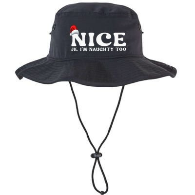 Couple Naughty And Nice Christmas Pajama On The Nice List Gift Bucket Hat