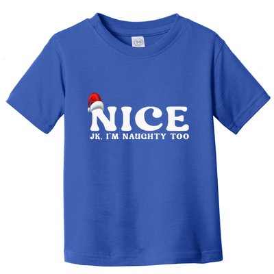 Couple Naughty And Nice Christmas Pajama On The Nice List Gift Toddler T-Shirt