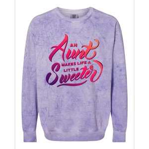 Cute Nieces And Nephews Aunt Auntie Great Gift Colorblast Crewneck Sweatshirt