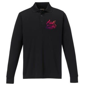 Cute Nieces And Nephews Aunt Auntie Great Gift Performance Long Sleeve Polo