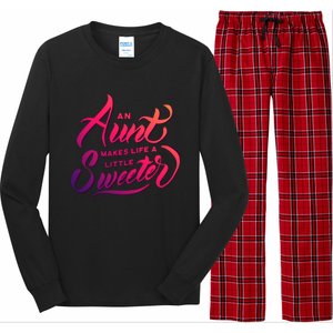 Cute Nieces And Nephews Aunt Auntie Great Gift Long Sleeve Pajama Set