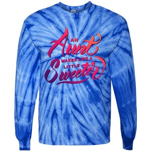 Cute Nieces And Nephews Aunt Auntie Great Gift Tie-Dye Long Sleeve Shirt