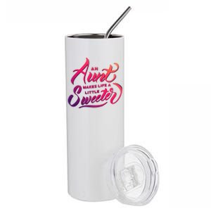 Cute Nieces And Nephews Aunt Auntie Great Gift Stainless Steel Tumbler