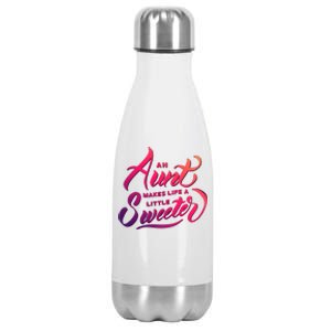 Cute Nieces And Nephews Aunt Auntie Great Gift Stainless Steel Insulated Water Bottle