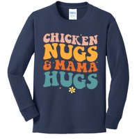 Chicken Nugs and Mama Hugs Nuggets Foodies Lovers Kids Long Sleeve Shirt