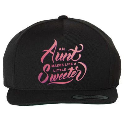 Cute Nieces And Nephews Aunt Auntie Gift Wool Snapback Cap