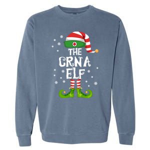 Crna Nurse Anesthetist Elf Family Matching Nursing Christmas Meaningful Gift Garment-Dyed Sweatshirt