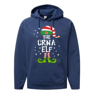 Crna Nurse Anesthetist Elf Family Matching Nursing Christmas Meaningful Gift Performance Fleece Hoodie