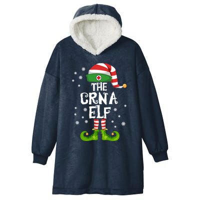 Crna Nurse Anesthetist Elf Family Matching Nursing Christmas Meaningful Gift Hooded Wearable Blanket