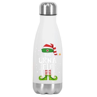 Crna Nurse Anesthetist Elf Family Matching Nursing Christmas Meaningful Gift Stainless Steel Insulated Water Bottle