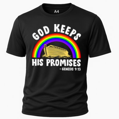 Christian Noah Ark Jesus God Keeps His Promises Rainbow Performance Shirt