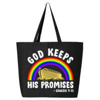 Christian Noah Ark Jesus God Keeps His Promises Rainbow 25L Jumbo Tote