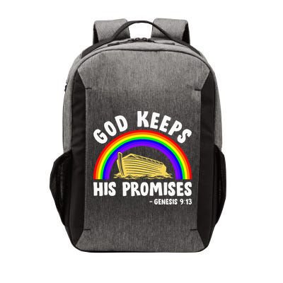 Christian Noah Ark Jesus God Keeps His Promises Rainbow Vector Backpack