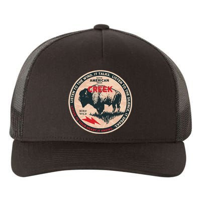 Creek Native American Indian Born Freedom Wild Buffalo Yupoong Adult 5-Panel Trucker Hat