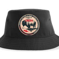 Creek Native American Indian Born Freedom Wild Buffalo Sustainable Bucket Hat