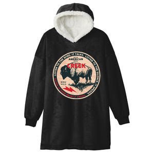 Creek Native American Indian Born Freedom Wild Buffalo Hooded Wearable Blanket