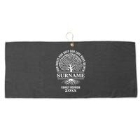 Custom Name And Year Family Reunion Our Roots Run Deep Our Love Runs Deeper Large Microfiber Waffle Golf Towel