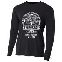 Custom Name And Year Family Reunion Our Roots Run Deep Our Love Runs Deeper Cooling Performance Long Sleeve Crew