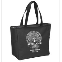 Custom Name And Year Family Reunion Our Roots Run Deep Our Love Runs Deeper Zip Tote Bag