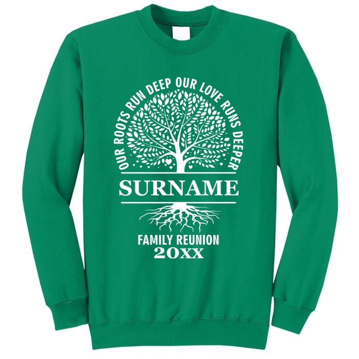 Custom Name And Year Family Reunion Our Roots Run Deep Our Love Runs Deeper Sweatshirt