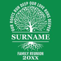 Custom Name And Year Family Reunion Our Roots Run Deep Our Love Runs Deeper Sweatshirt