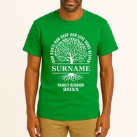 Custom Name And Year Family Reunion Our Roots Run Deep Our Love Runs Deeper Tall T-Shirt