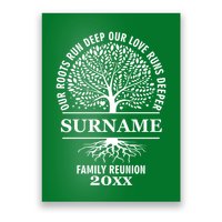 Custom Name And Year Family Reunion Our Roots Run Deep Our Love Runs Deeper Poster