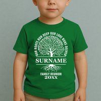 Custom Name And Year Family Reunion Our Roots Run Deep Our Love Runs Deeper Toddler T-Shirt