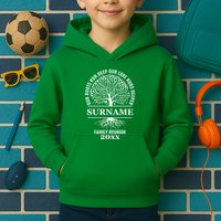 Custom Name And Year Family Reunion Our Roots Run Deep Our Love Runs Deeper Kids Hoodie