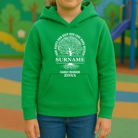 Custom Name And Year Family Reunion Our Roots Run Deep Our Love Runs Deeper Kids Hoodie