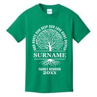 Custom Name And Year Family Reunion Our Roots Run Deep Our Love Runs Deeper Kids T-Shirt