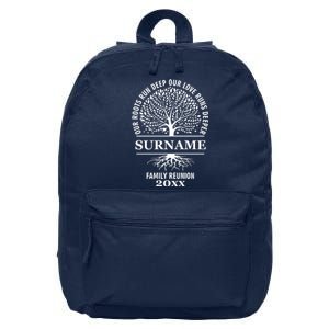 Custom Name And Year Family Reunion Our Roots Run Deep Our Love Runs Deeper 16 in Basic Backpack