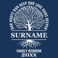 Custom Name And Year Family Reunion Our Roots Run Deep Our Love Runs Deeper Infant Baby Jersey Bodysuit