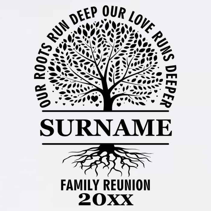 Custom Name And Year Family Reunion Our Roots Run Deep Our Love Runs Deeper Garment-Dyed Sweatshirt