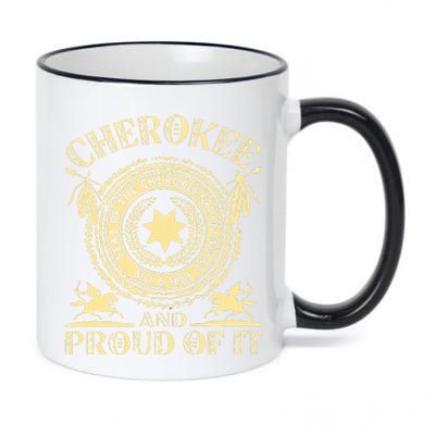 Cherokee Native American And Proud Of It 11oz Black Color Changing Mug