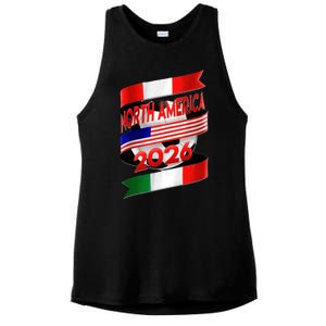 Cool North America Canada Mexico Soccer Cup 2026 Ladies PosiCharge Tri-Blend Wicking Tank