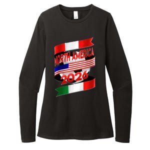 Cool North America Canada Mexico Soccer Cup 2026 Womens CVC Long Sleeve Shirt