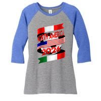 Cool North America Canada Mexico Soccer Cup 2026 Women's Tri-Blend 3/4-Sleeve Raglan Shirt