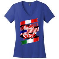 Cool North America Canada Mexico Soccer Cup 2026 Women's V-Neck T-Shirt