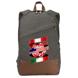 Cool North America Canada Mexico Soccer Cup 2026 Cotton Canvas Backpack