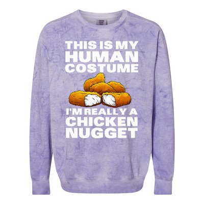 Chicken Nugget Art For Chicken Nugget Costume Colorblast Crewneck Sweatshirt