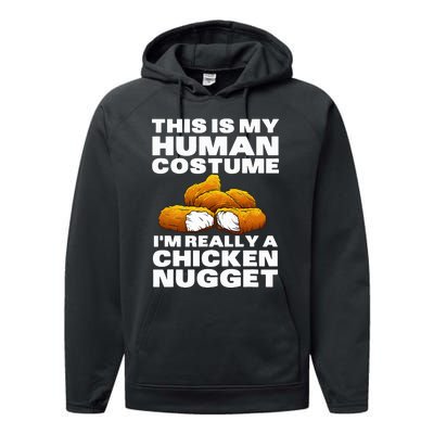 Chicken Nugget Art For Chicken Nugget Costume Performance Fleece Hoodie