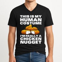 Chicken Nugget Art For Chicken Nugget Costume V-Neck T-Shirt