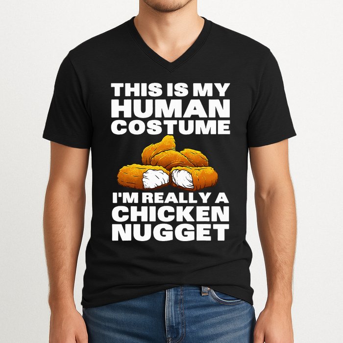 Chicken Nugget Art For Chicken Nugget Costume V-Neck T-Shirt