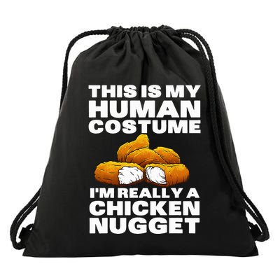 Chicken Nugget Art For Chicken Nugget Costume Drawstring Bag