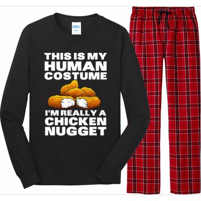 Chicken Nugget Art For Chicken Nugget Costume Long Sleeve Pajama Set