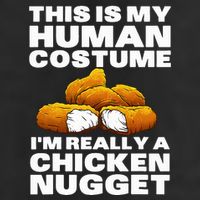 Chicken Nugget Art For Chicken Nugget Costume Crop Fleece Hoodie